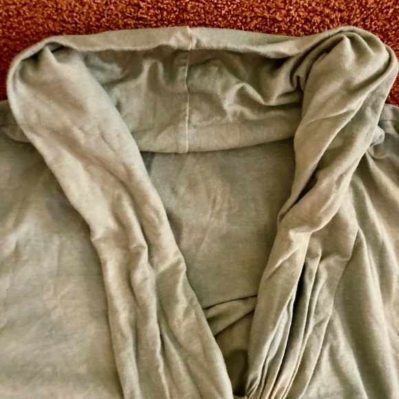 GAIA CONCEPTIONS SHAWL COLLAR ORIGAMI TUNIC ORGANIC COTTON HEMP KNIT XL SEAGLASS - Picture 15 of 15